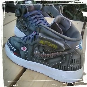 Nike air force one mid 07 warhawk custom